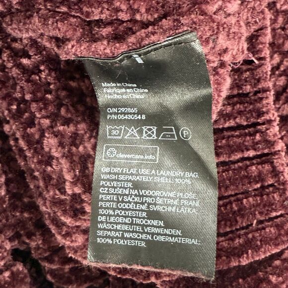 H&M Divided Women Chunky Knit Pullover Sweater Small Burgundy - Picture 12 of 16